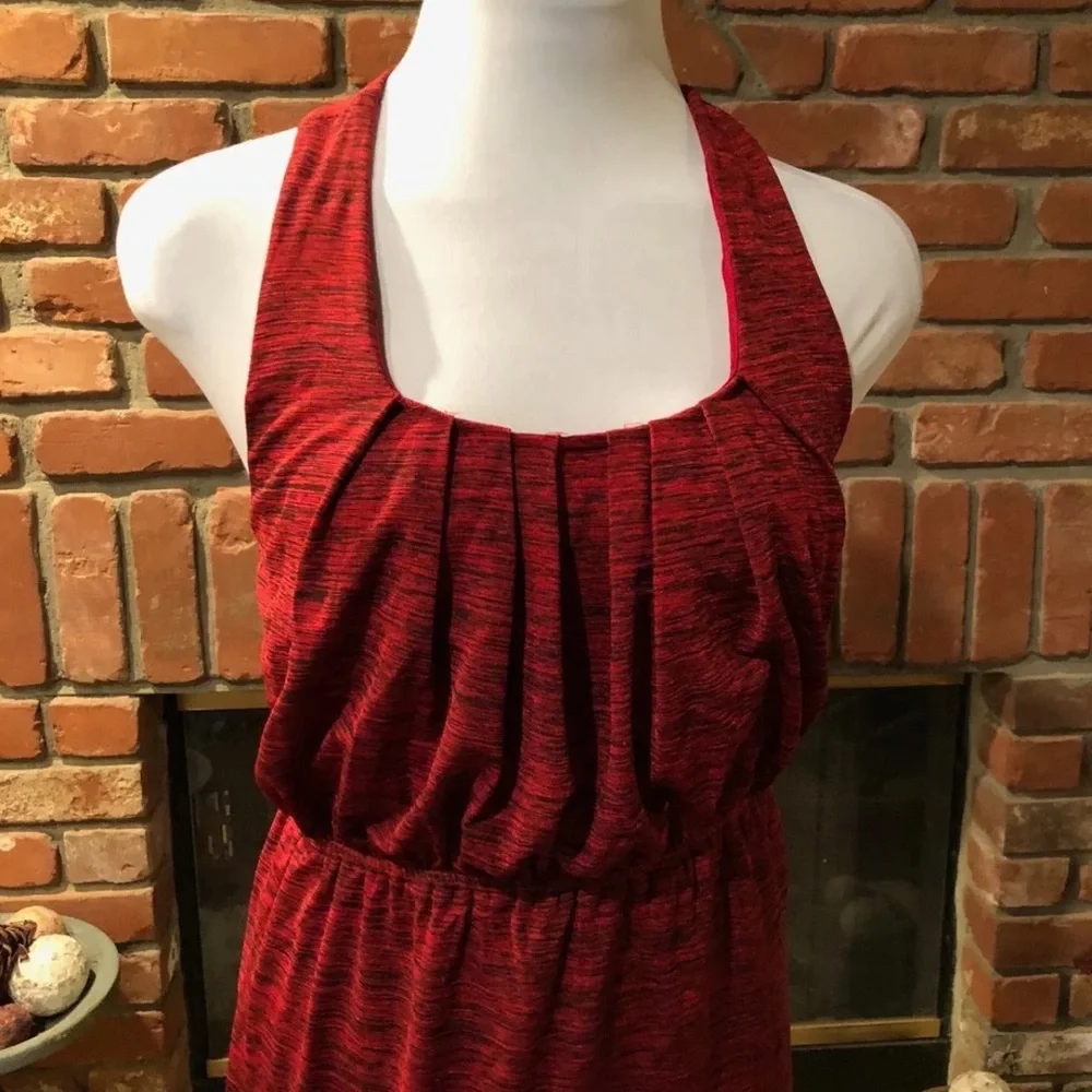 Red & Black MOD Chic Racer Braid Back Empire Waist Super Short MINI Dres…